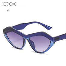 Солнцезащитные очки XojoX кошачий глаз для женщин и мужчин, винтажные нестандартные солнцезащитные очки, модные треугольные очки, новинка 2021 2024 - купить недорого