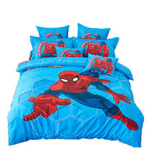 Disney-juego de cama 3D de Los Vengadores para niños, juego de funda nórdica de algodón 100%, sin relleno, Spiderman, Mc Queen, decoración de dormitorio 2024 - compra barato