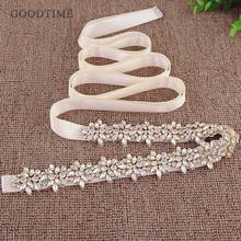 Noble Women Belt Formal Crystal Rhinestone Belt Gold Wedding Belt Crystal And Rhinestone Bridal Sash Ribbon Belt For Girl Gift 2024 - buy cheap