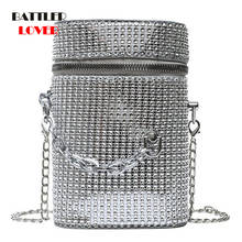 New Diamond Bucket Bag for Women 2021 Evening Bags Shoulder Messenger Purse Lady Wedding Handbag Luxury Designer Bolsos Mujer 2024 - купить недорого