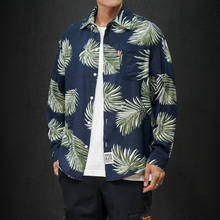 Casual Men Shirt Slim Fit Floral Print Long-sleeved Shirts Camisa Masculina hawaiian shirt Beach Top Chemise Homme 2024 - buy cheap