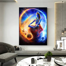 Pinturas de parede de tela lord shiva, decoração para casa, cartazes e impressões modernas para parede, artes de induismo, quadros 2024 - compre barato