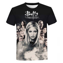 Баффи-истребительница вампиров 3D Футболка с принтом Харадзюку уличная одежда забавная футболка для мужчин и женщин модные повседневные футболки с короткими рукавами футболки 2024 - купить недорого