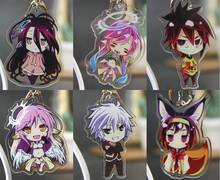 1pcs NO GAME NO LIFE Anime Cartoon Acrylic Pendant Cosplay Prop Keychain Backpack Decor Keyring Gifts Collection New for Friends 2024 - buy cheap
