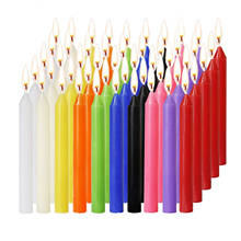 100PCS Unscented Taper Colorful Birthday Candles Smokeless For Wedding Christmas Decoration Colorful Flame Multicolor Candle 2024 - buy cheap