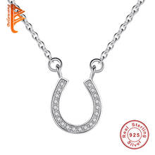 Factory Price 925 Sterling Silver High Quality U Shaped Pendant Necklace Chain Crystal Necklace Women Fashion Jewelry Wholesale 2024 - buy cheap