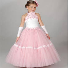 Lovely Flower Girl Dresses Tulle Sleeveless Big Bow Appliques Little Girl Pageant Gowns Girls First Holy Communion Dresses 2024 - buy cheap