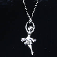 20pcs New Fashion Necklace 61x24mm ballet dancer ballerina Pendants Short Long Women Men Colar Gift Jewelry Choker 2024 - buy cheap