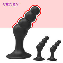 VETIRY Silicone Anal Plug Butt Plug fBlack Anal Bead Adult Products Anal Sex Toys for Men Women Prostate Massager Erotic Toys 2024 - buy cheap