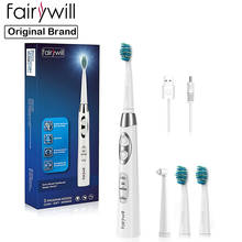 Fairywill Electric Sonic Rechargeable FW-917 Toothbrush USB Fast Charge Waterproof Electronic Tooth Replacement 3 Heads For Adu 2024 - buy cheap