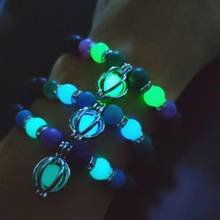 Модный мужской флуоресцентный браслет светящийся в темноте браслет очаровательные браслеты для женщин ювелирные изделия из натурального камня 2024 - купить недорого