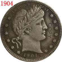 USA 1904 P,O  BARBER OR LIBERTY HEAD QUARTER DOLLARS COPY COINS 2024 - buy cheap