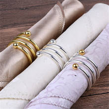 Stainless Steel Napkin Rings Gold Silver Color For Table Decoration Napkin Rings Christmas Napkin Holder Party Table Accessories 2024 - buy cheap