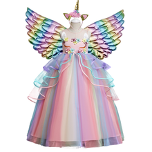 Vestidos de verano de unicornio para niñas, disfraz de princesa para fiesta, boda, cumpleaños, tutú largo, baile de graduación 2024 - compra barato
