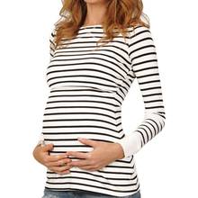 Camisa maternidade listrada 4 #, camisa para grávidas, para mamães e bebês, de manga comprida, para vestir 2024 - compre barato