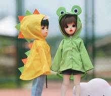 Roupas de boneca adollya 1/6 bjd, casaco de chuva, verde e amarelo chuvoso, acessórios de boneca fashion para meninas, brinquedos diy, roupa de vestir 2024 - compre barato