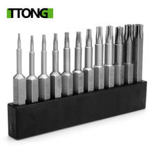 Juego de destornilladores de precisión, Kit de brocas magnéticas Torx de T5-T40 de 1/4 pulgadas y 50mm, desmontables por debajo de 5 $, 12 unids/set 2024 - compra barato