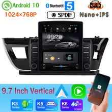 9.7" Vertical Style Car Media GPS Android 10 360 Camera Radio For Toyota Corolla Levin E160 E170 E180 2014-2017 PX6 4+64G SPDIF 2024 - buy cheap