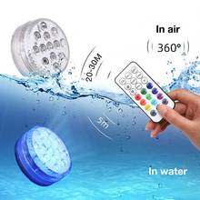 Lâmpada de led para piscina, 16 cores, à prova d'água, controle remoto, luz para tanque de peixes, aquários 2024 - compre barato