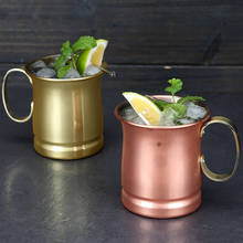 Vaso chapado de 500 de acero inoxidable 304 ml, vaso de Metal para beber vino, cóctel, Julep Moscow Mule Mug Bar, suministros 2024 - compra barato