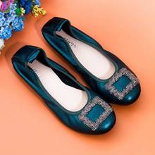 Large Size 34-43 Genuine Leather Round Head Shallow Mouth Pregnant Women Shoes Flat Single Shoes Designer Slip-On Loafers 2024 - buy cheap