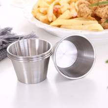 1/4pcs Reusable Stainless Steel Condiment Sauce Cups Tomato Sauce Container Kitchen Dipping Bowl For Restaurant Home Party 2024 - buy cheap