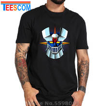 Camiseta masculina anime mazinger z, camiseta fashion preta masculina, camiseta masculina do guerreiro infinito, roupa robô ufo t japão clássica anime 2024 - compre barato