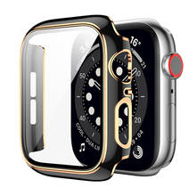 Capa de vidro temperado para apple watch, proteção de tela para apple watch se series 6 44mm 40mm, cobertura total protetora para apple watch 3 42mm 2024 - compre barato