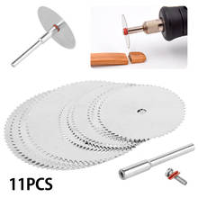 11pcs Mini Circular Saw Blade Set Ultra Thin Adapter Cutting Disc Mandrel Trunk Accessories for Dremel Wood Steel 22mm 25mm 32mm 2024 - buy cheap