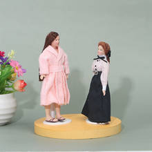 Miniatura bela senhora professores mini porcelana vitoriana bonecas casa de bonecas acessórios de decoração 1:12 2024 - compre barato