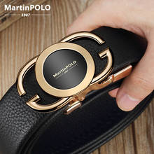 MartinPOLO Genuine leather Belt Men Luxury Brand Designer fashion Top Quality Belts for Men Strap Male Metal Automatic Buckle 2024 - buy cheap