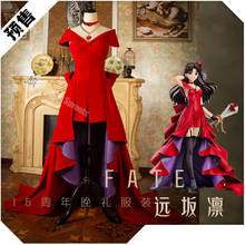 Anime Fate/Grand Order FGO Fsn Tohsaka Rin 15th Anniversary Red Party Dress Cosplay Costume Women Halloween Free Shipping 2020 2024 - buy cheap