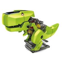 Робот-Динозавр «сделай сам» Умная игрушка 4 в 1 на солнечной батарее, Обучающий робот-паук, набор игрушек для детей V2F9 2024 - купить недорого