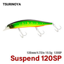 TSURINOYA Suspend Minnow Hard Fishing Lure DW51 Topwater Floating Wobblers Jerkbait 120mm 19.5g Saltwater Swimbait Pesca Isca 2024 - buy cheap