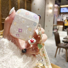 Luxury Cute Pearl Case for Apple Airpods 1 2 3 Lace Heart Flower Chain for AirPods Pro Bluetooth Earphone Accessories 2024 - buy cheap