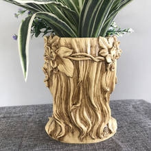 Vaso de resina cabeça deusa retrô 20cm, vaso de flores, decoração de jardim para casa, sala de estar, escritório, mesa, decoração 2024 - compre barato
