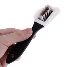 1PCS 3 Side Cleaning Brush And Rubber Eraser Set Black S Shaped Shoes Cleaner For Boot Shoe Useful Suede Shoe Brush 2024 - buy cheap