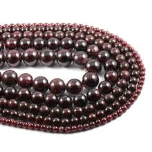 2020 new ladies DIY bracelet necklace pendant jewelry made of garnet round beads          Size 4mm / 6mm / 8mm / 10mm / 12mm 2024 - buy cheap