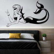 Vinyl Wall Decal Mermaid Water nymph Siren Nautical Mythology Seamaiden Aquatic Ocean Sea Wall Sticker for Girls Room Decor B311 2024 - buy cheap