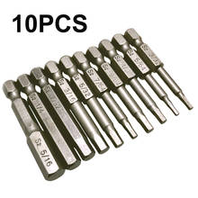 10pcs Quick Release Screwdriver Kits Allen Wrench Drill Bit Magnet Tips Imperial Hex Shank Screwdriver Bits 2024 - купить недорого