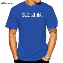 Мужские ACAB панк панк-рок дизайн футболка по индивидуальному заказу хлопковая размера плюс 3xl тонкий известный забавная летняя Стиль рубашка для отдыха 2024 - купить недорого