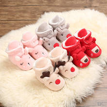 Botines de lana Unisex para bebé, zapatos de algodón de felpa con dibujos animados, suela suave, zapatillas cálidas para bebé de 0 a 18M 2024 - compra barato