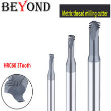 BEYOND 3 зуб Метрическая резьба Фрезерный резак для вольфрамовой стали CNC 60 градусов карбида Концевая фреза обрабатывающий центр 2024 - купить недорого