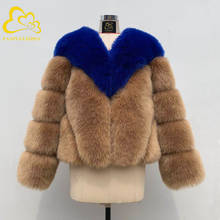 Зимнее толстое теплое пальто из искусственного меха для женщин, большие размеры, длинный рукав, искусственный мех, роскошное высококачественное пальто из искусственного меха лисы 2024 - купить недорого
