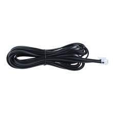 Cable de extensión de teléfono 6P6C RJ11, Cable de módem de Fax de 5M de longitud, color negro 2024 - compra barato