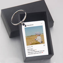 Creative Personalized Keyrings Custom Photo Keychain Couple Gifts Stainless Steel Bag Charm Jewelry Memorial Gift For Men Women 2024 - buy cheap