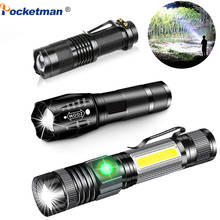 Most Powerful Led flashlight Ultra Bright linterna led torch T6 COB Zoomable Bicycle Light use AAA 18650 battery Waterproof 2024 - buy cheap
