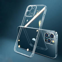 Ультратонкий Прозрачный чехол для телефона iPhone 12 Mini 11 Pro XS Max X XR 8 7 Plus SE 2 2020, силиконовый мягкий прозрачный чехол из ТПУ 2024 - купить недорого