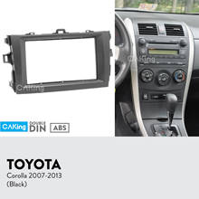 Painel de rádio automotivo para toyota corolla 2007-2013 (preto), kit de painel adaptador de placa facial, moldura adaptadora 2024 - compre barato