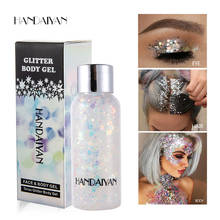 HANDAIYAN Glitter Eyeshadow Palette Glitter Body Gel Mermaid Flash Sequins Pigment Cream Decoration Makeup Palette-1PC 2024 - buy cheap